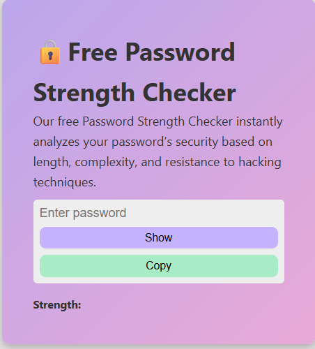 Password Strength Checker